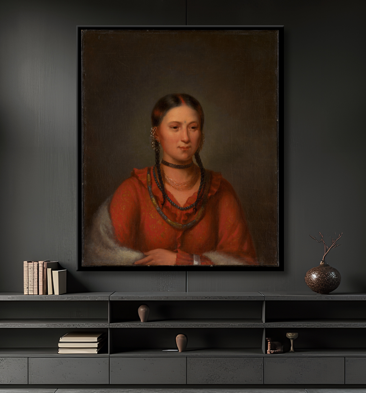 Reproduction Hayne Hudjihini, l'aigle des délices de Henry Inman avec decor