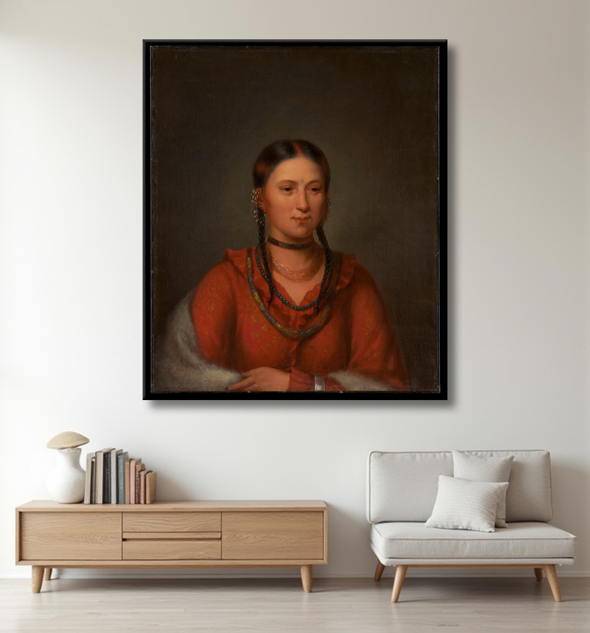 Reproduction Hayne Hudjihini, l'aigle des délices de Henry Inman avec decor