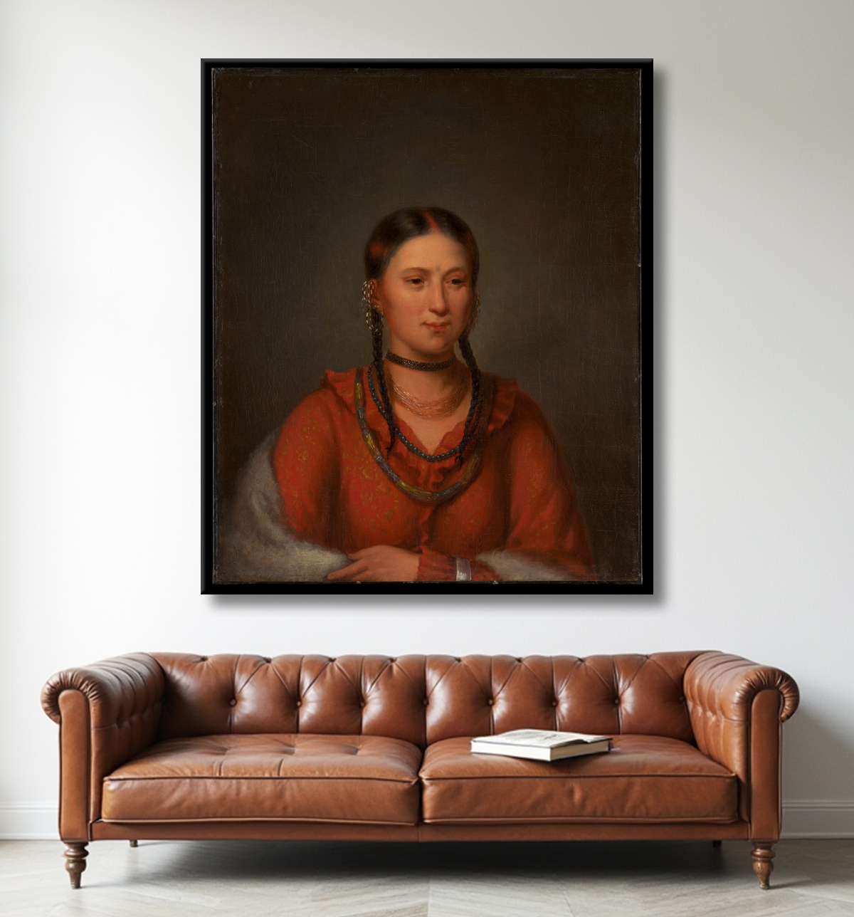 Reproduction Hayne Hudjihini, l'aigle des délices de Henry Inman avec decor