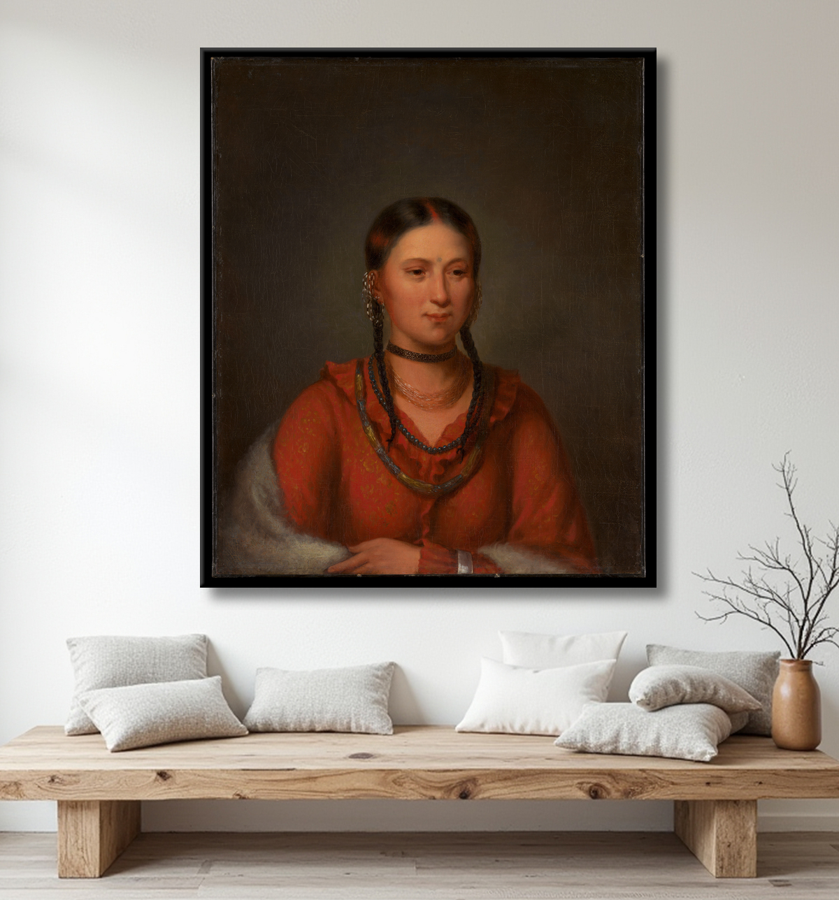 Reproduction Hayne Hudjihini, l'aigle des délices de Henry Inman avec decor