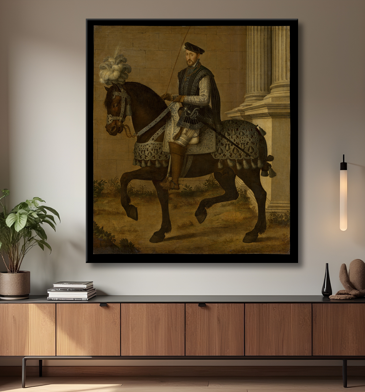 Reproduction Henri II (1519-1559), roi de France de François Clouet avec decor