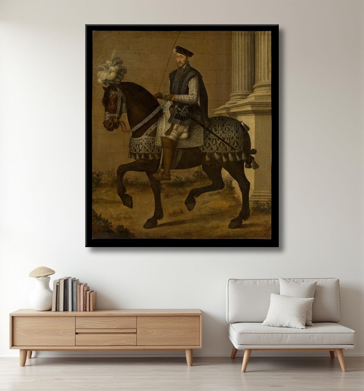 Reproduction Henri II (1519-1559), roi de France de François Clouet avec decor