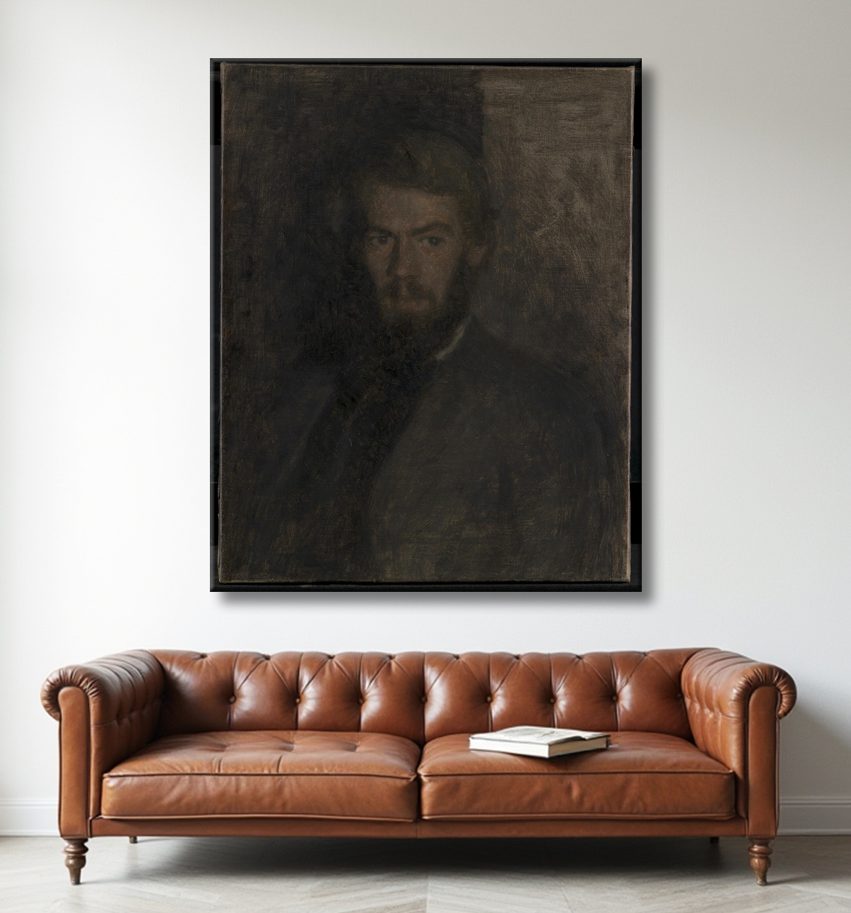 Reproduction Henri Madsen. Esquisser de Hammershøi, Vilhelm avec decor