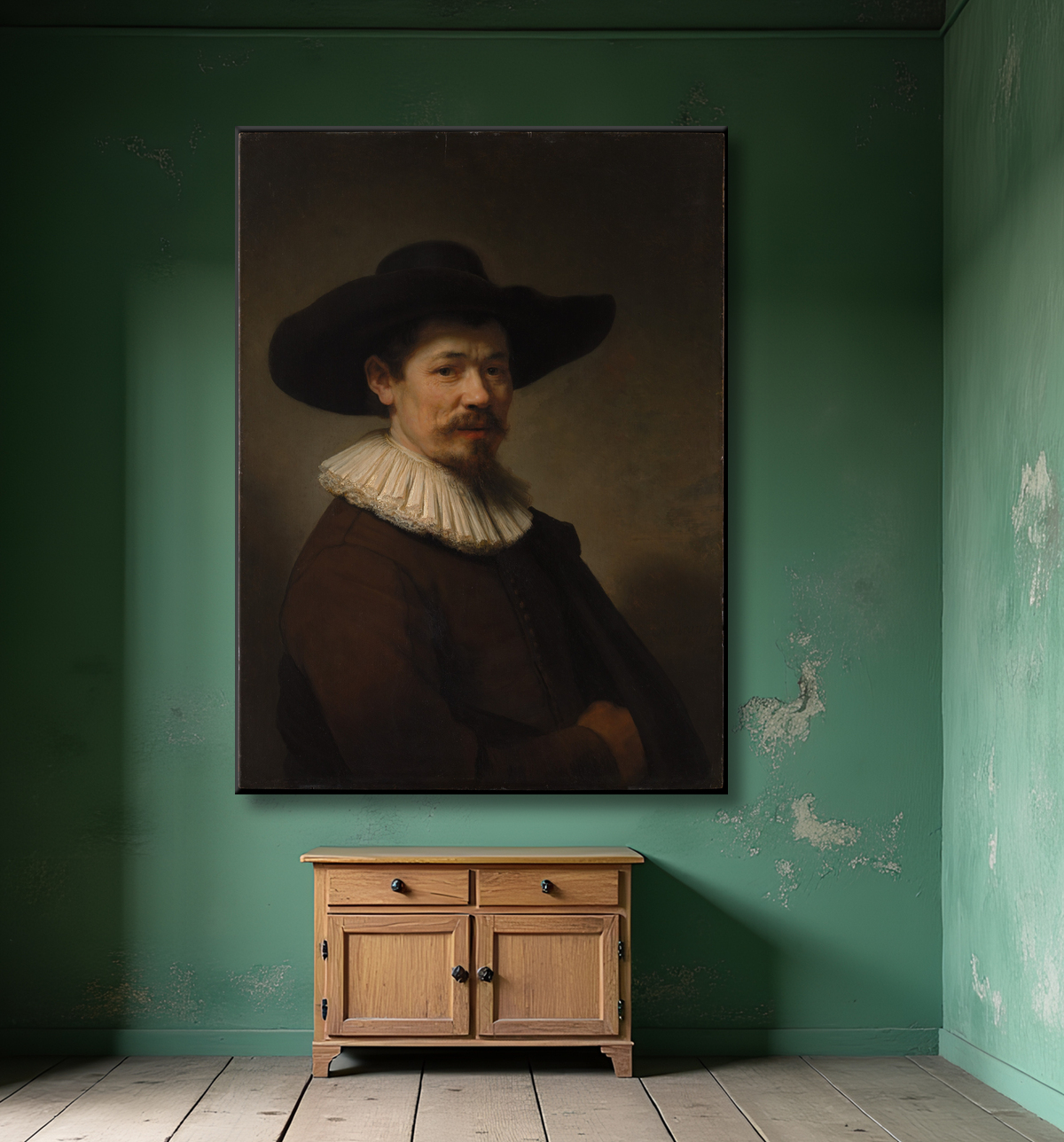 Reproduction Herman Doomer (vers 1595-1650) de Rembrandt (Rembrandt van Rijn) avec decor