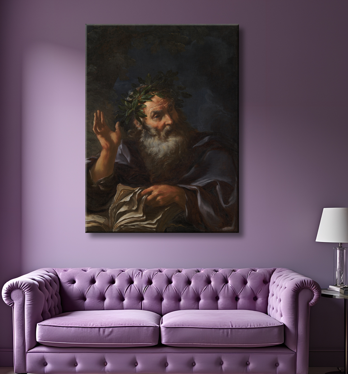 Reproduction Homère de Troppa, Girolamo avec decor