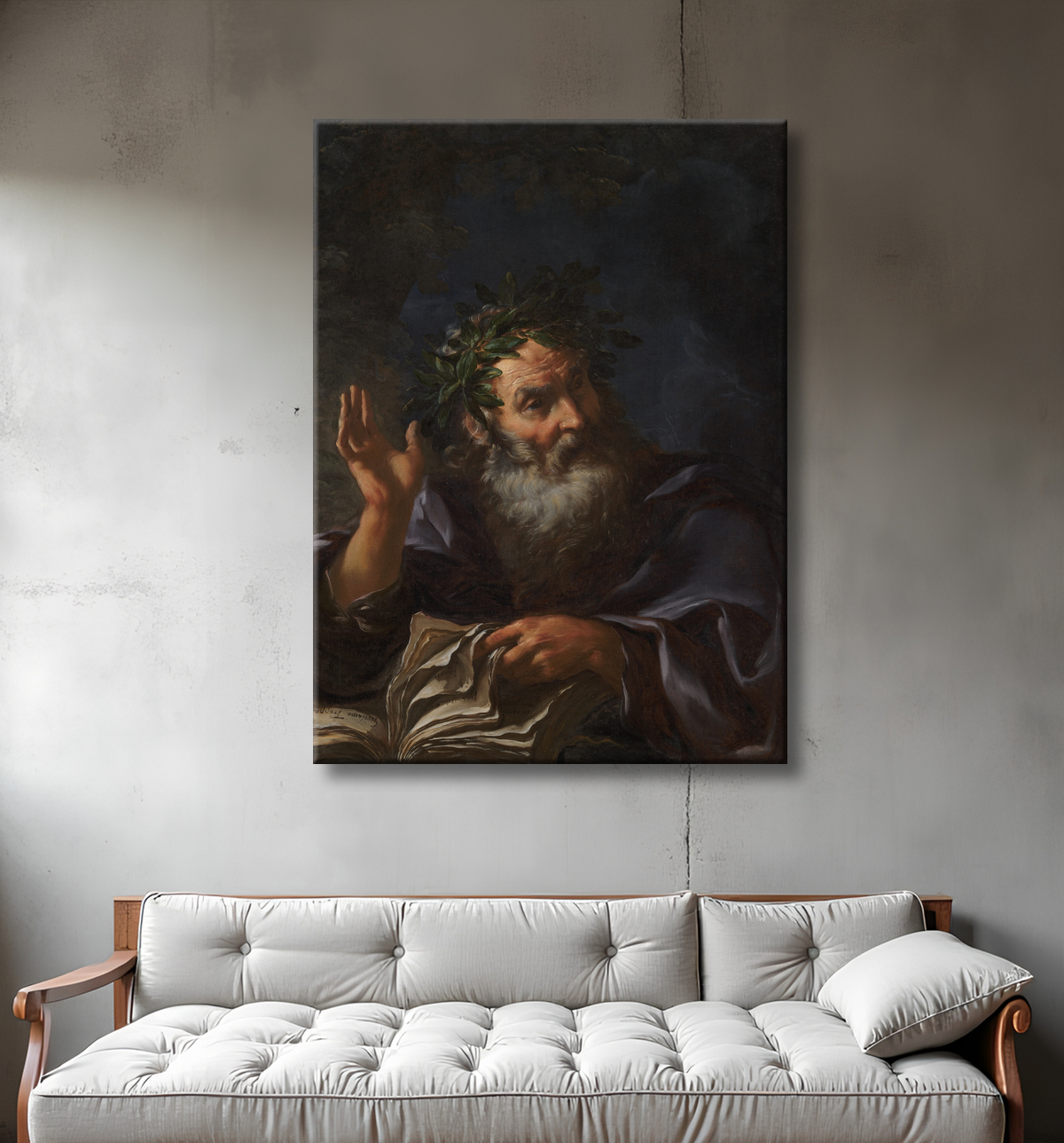 Reproduction Homère de Troppa, Girolamo avec decor