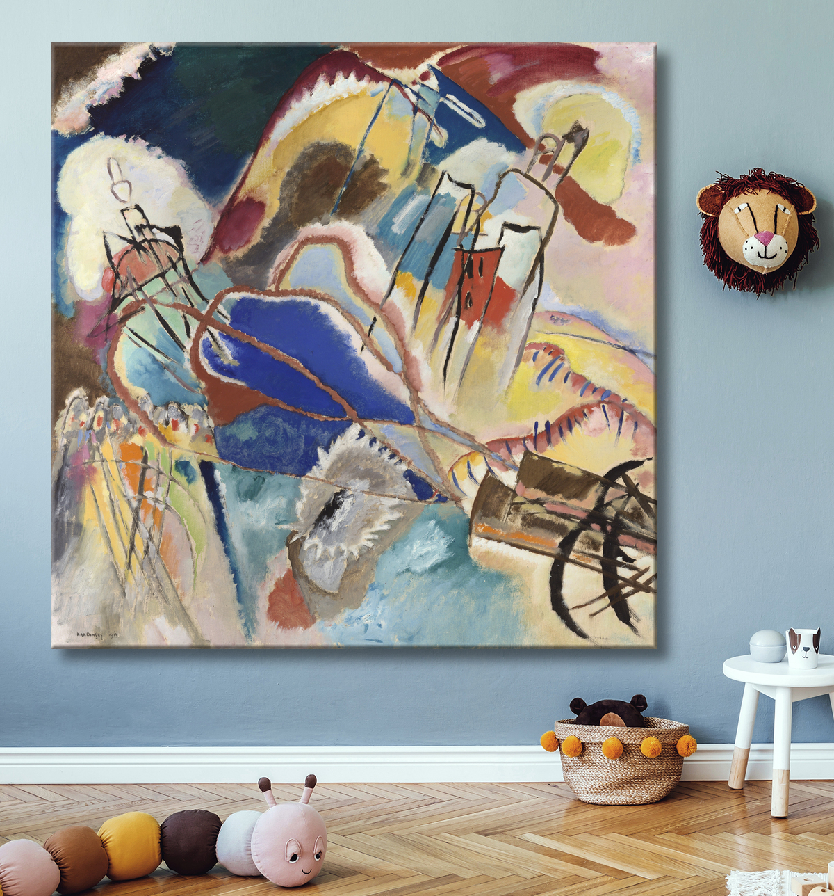 Reproduction Improvisation n°30 (Canons) de Vasily Kandinsky avec decor
