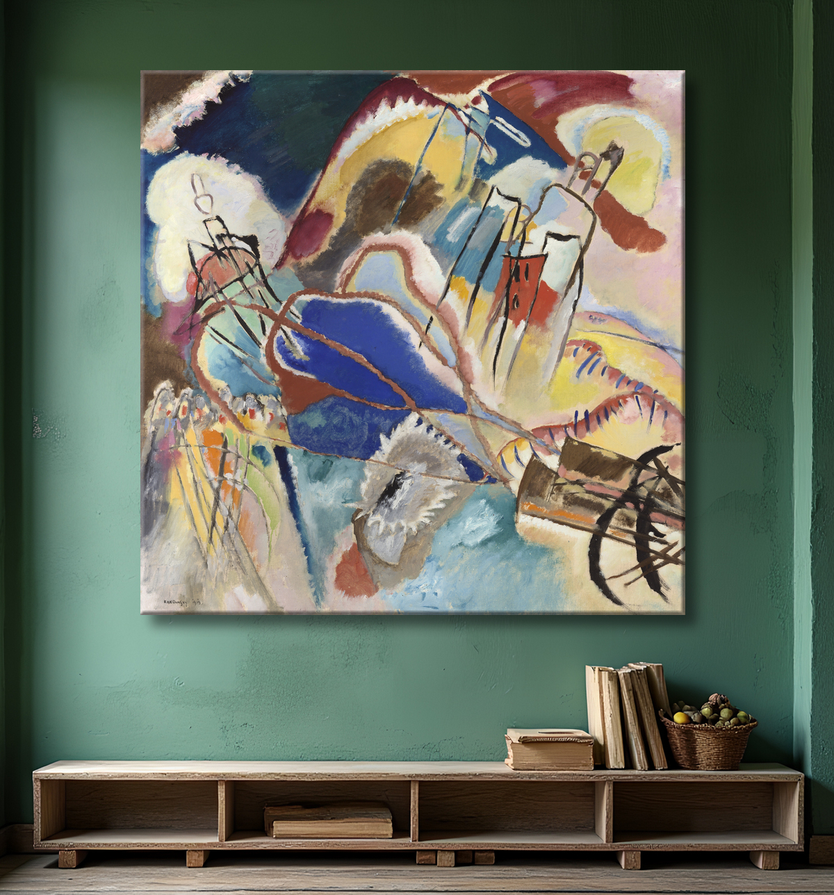 Reproduction Improvisation n°30 (Canons) de Vasily Kandinsky avec decor