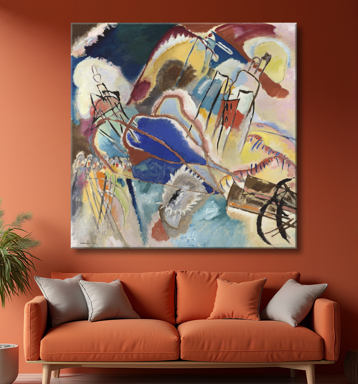 Reproduction Improvisation n°30 (Canons) de Vasily Kandinsky avec decor