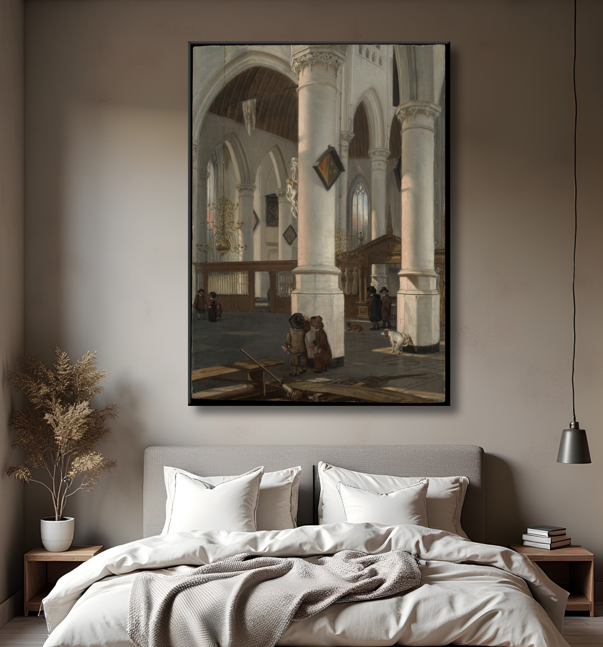Poster premium fine art fabriqué en France ou toile d’art imprimée. Intérieur de l'Oude Kerk, Delft...
