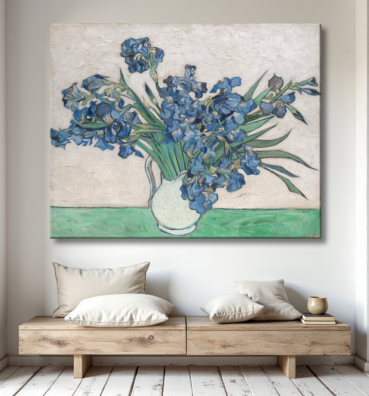 Reproduction Iris de Vincent van Gogh avec decor