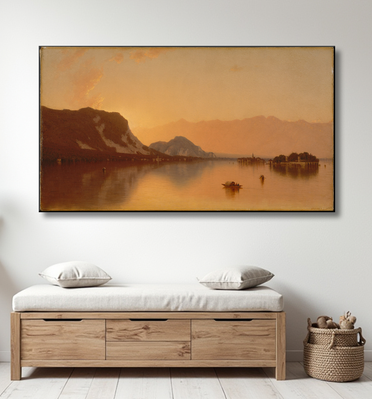 Reproduction Isola Bella sur le lac Majeur de Sanford Robinson Gifford avec decor