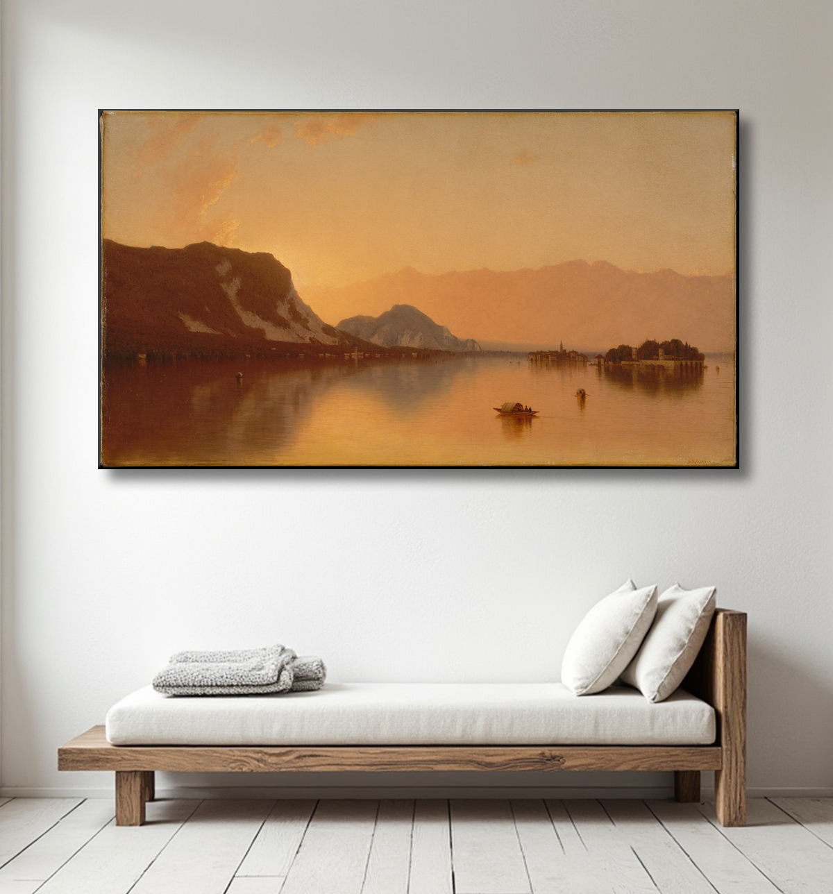 Reproduction Isola Bella sur le lac Majeur de Sanford Robinson Gifford avec decor