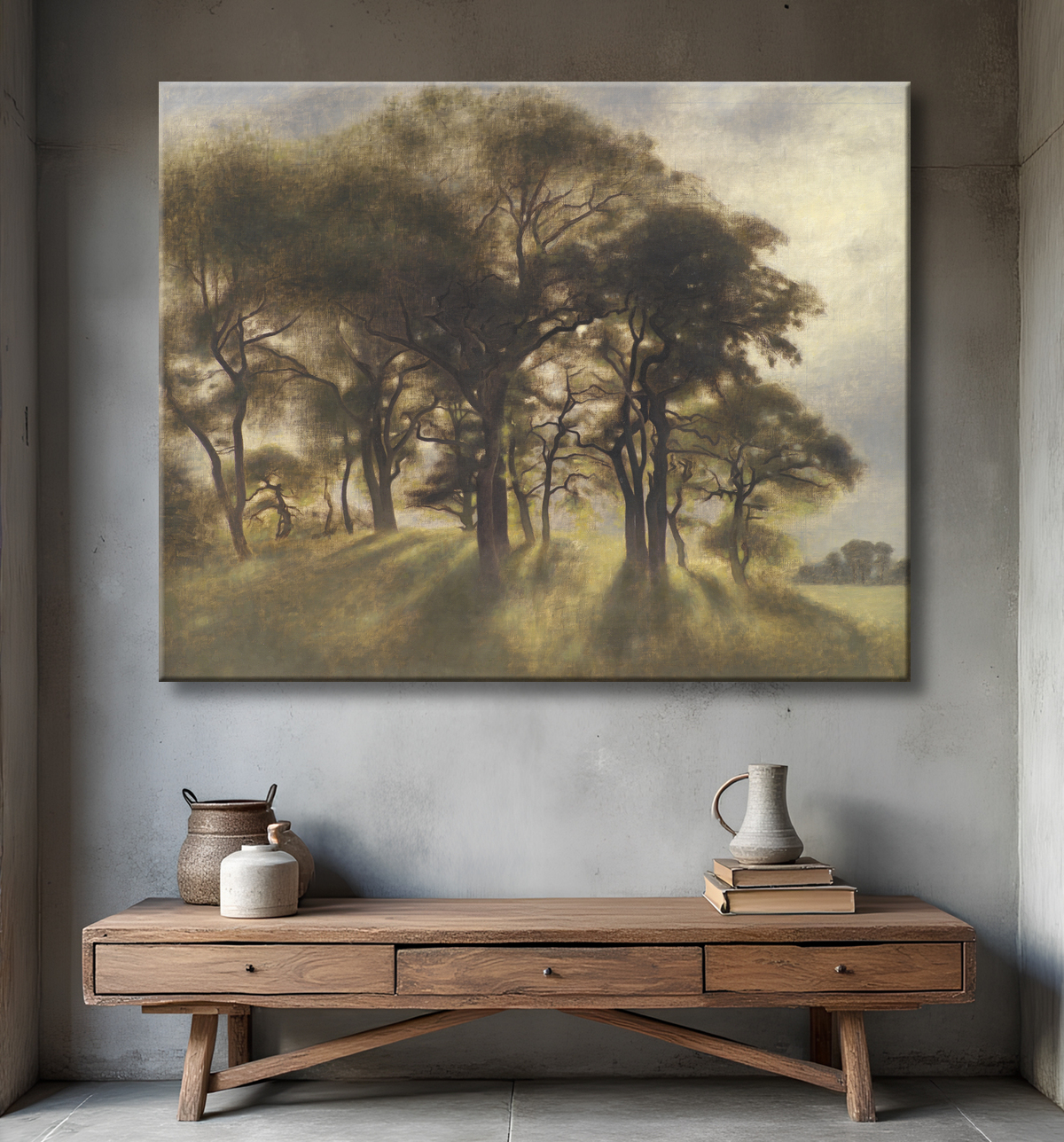 Reproduction Near Fortunen, Jægersborg Deer Park, North of Copenhagen de Hammershøi, Vilhelm avec decor