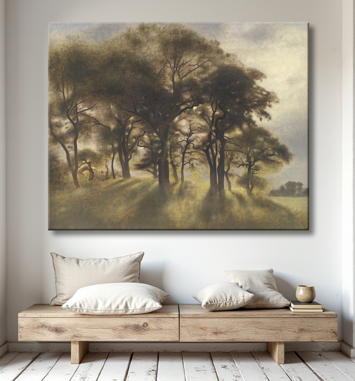 Reproduction Near Fortunen, Jægersborg Deer Park, North of Copenhagen de Hammershøi, Vilhelm avec decor