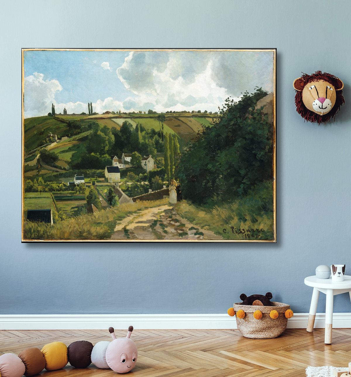 Reproduction Jalais Hill, Pontoise de Camille Pissarro avec decor