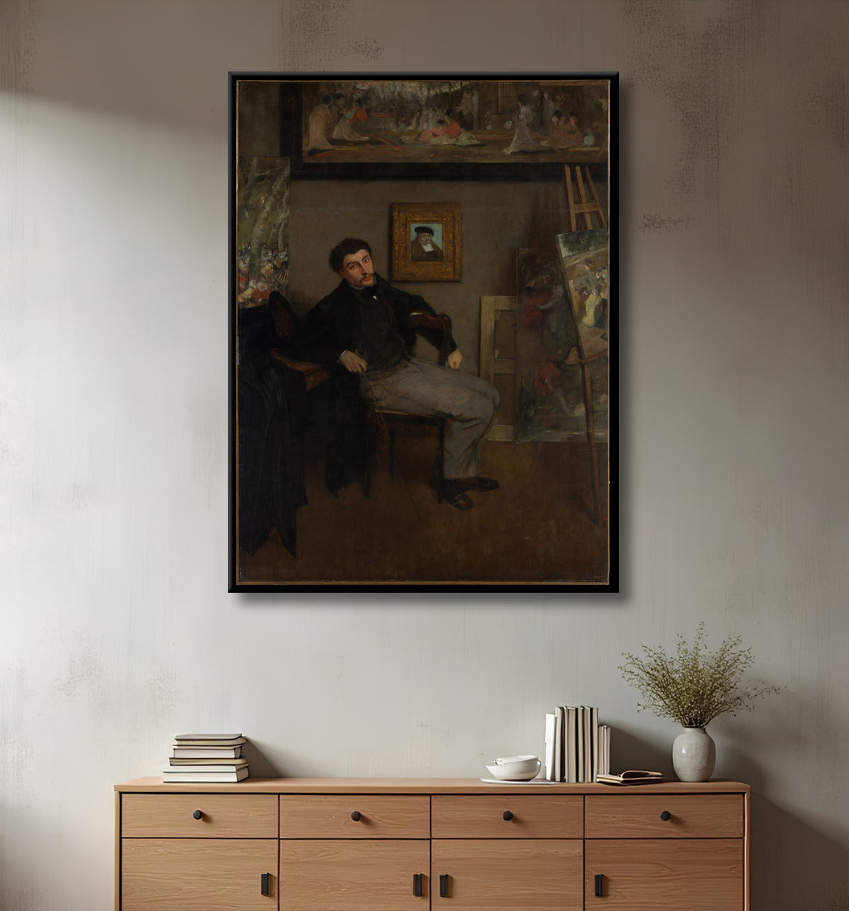 Reproduction James-Jacques-Joseph Tissot (1836-1902) de Edgar Degas avec decor