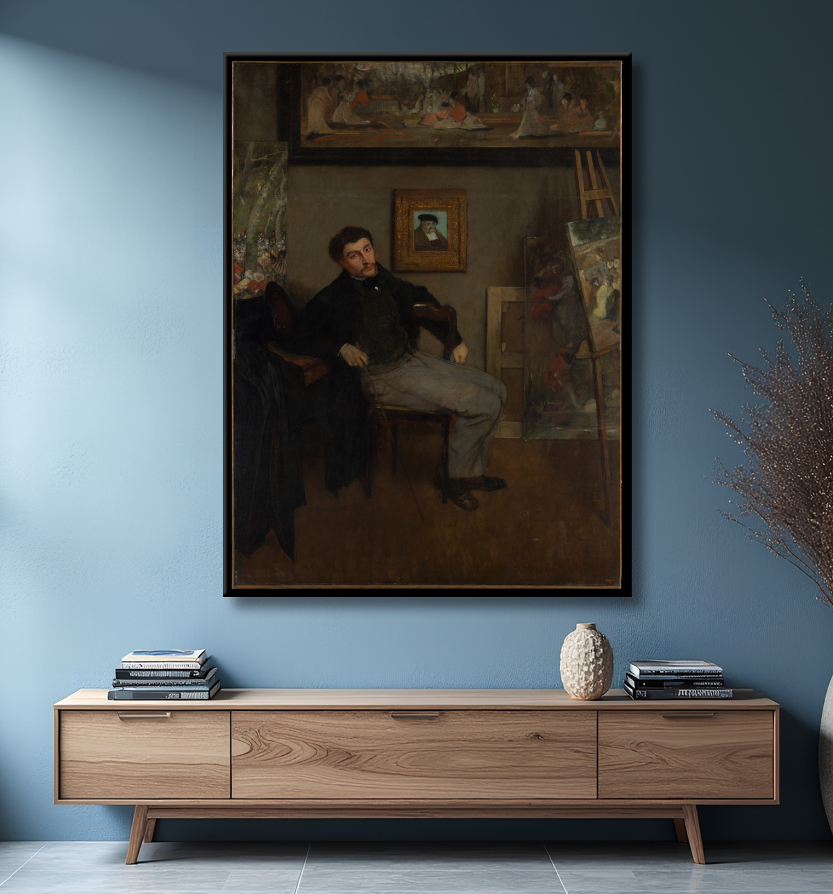 Reproduction James-Jacques-Joseph Tissot (1836-1902) de Edgar Degas avec decor