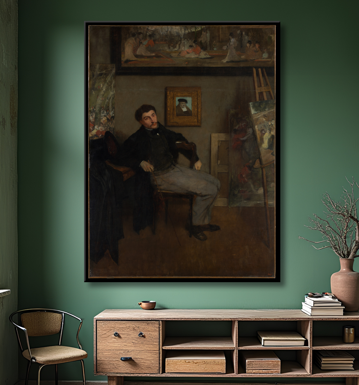 Reproduction James-Jacques-Joseph Tissot (1836-1902) de Edgar Degas avec decor