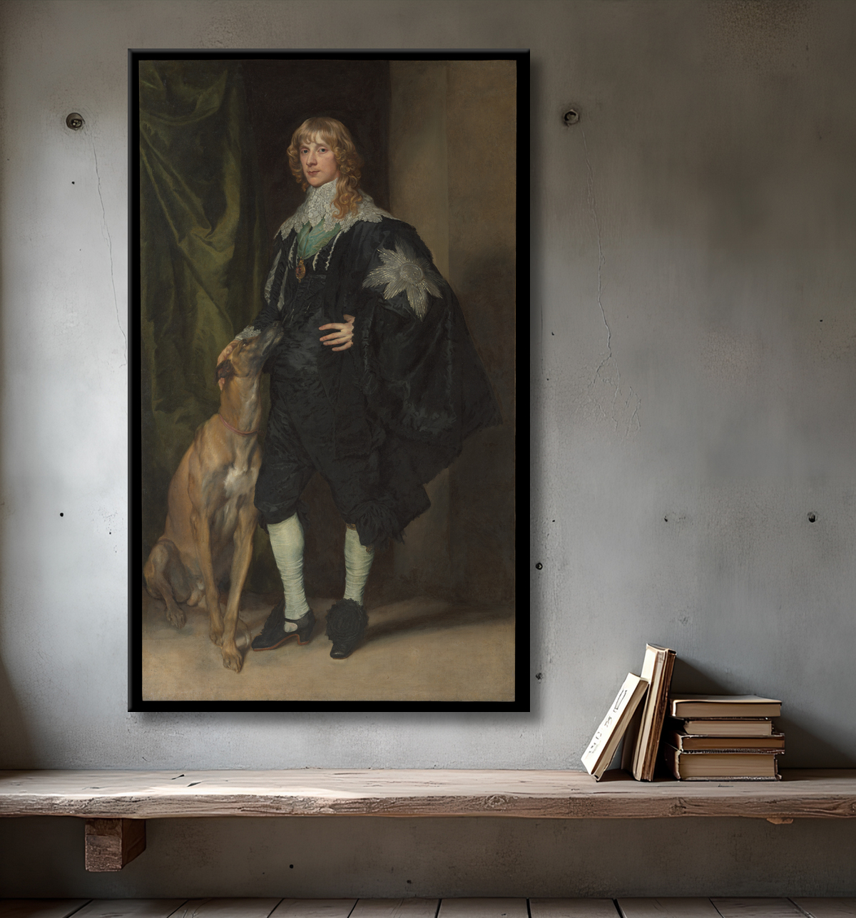 Reproduction James Stuart (1612-1655), duc de Richmond et Lennox de Anthony van Dyck avec decor