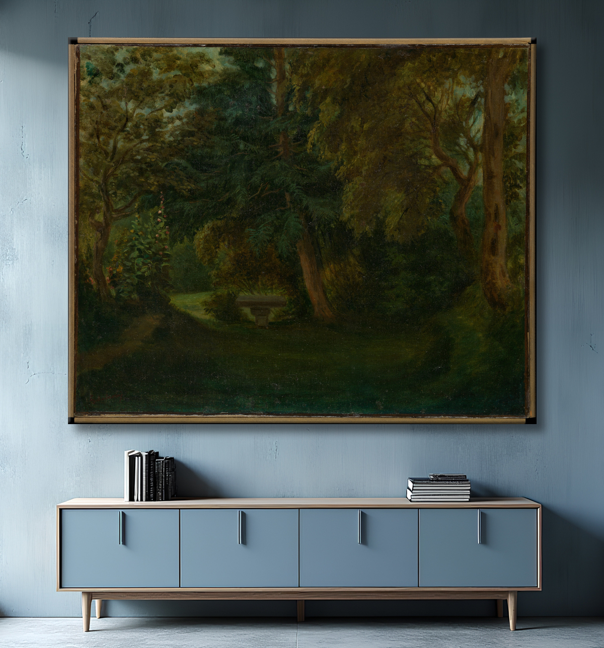 Reproduction Jardin de George Sand à Nohant de Eugène Delacroix avec decor