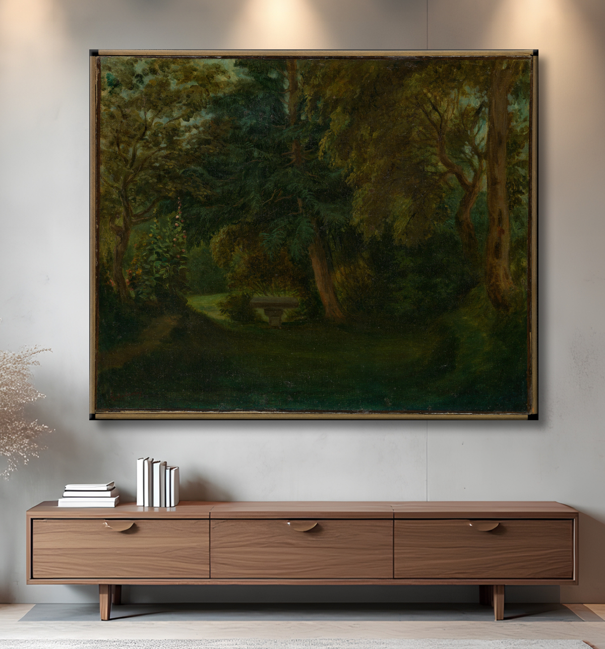 Reproduction Jardin de George Sand à Nohant de Eugène Delacroix avec decor