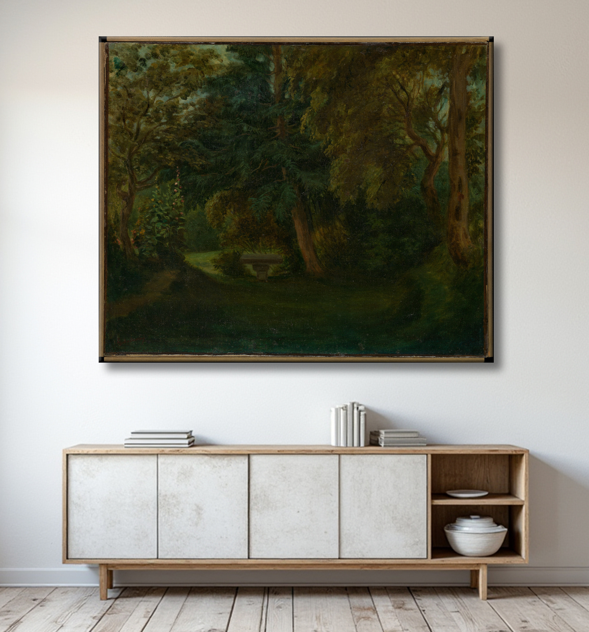 Reproduction Jardin de George Sand à Nohant de Eugène Delacroix avec decor