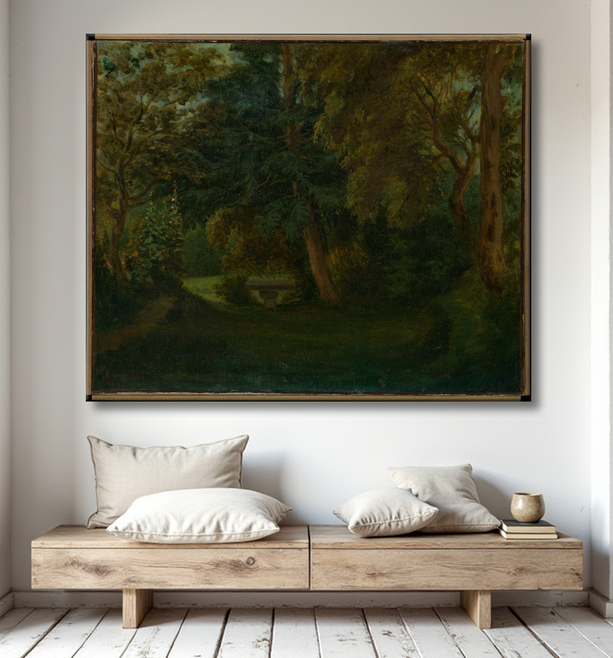 Reproduction Jardin de George Sand à Nohant de Eugène Delacroix avec decor