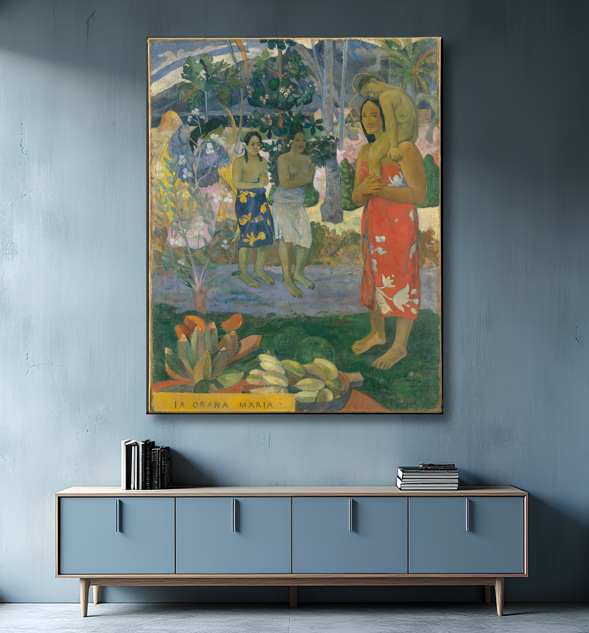 Reproduction Je vous salue Marie de Paul Gauguin avec decor