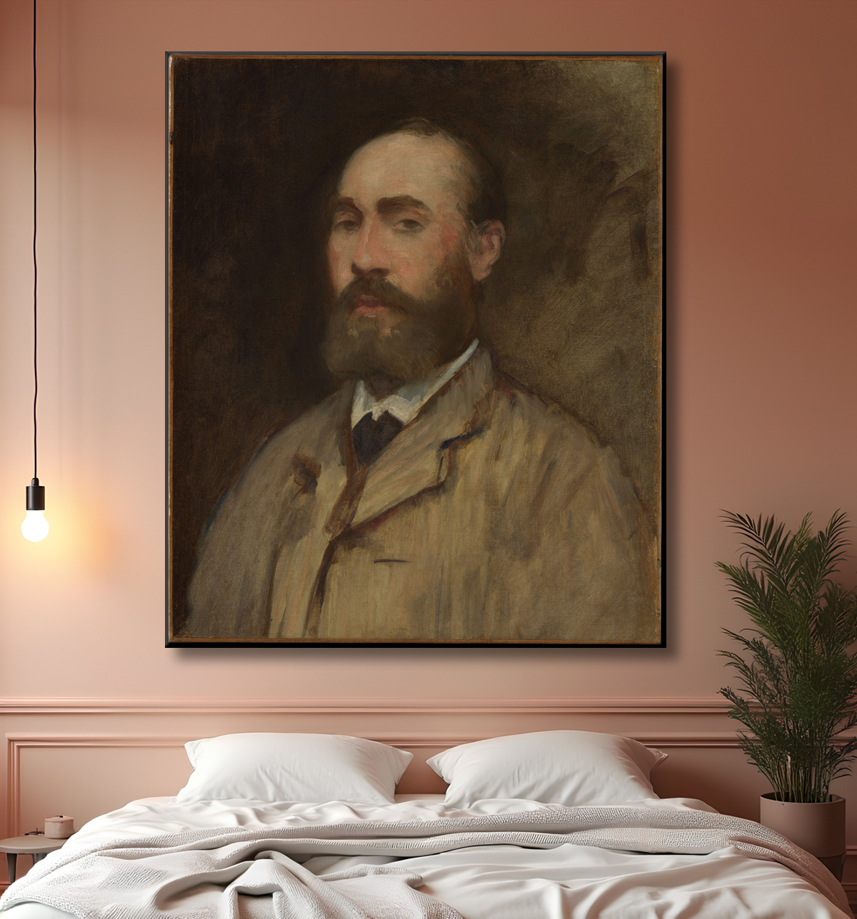 Reproduction Jean-Baptiste Faure (1830–1914) de Edouard Manet avec decor