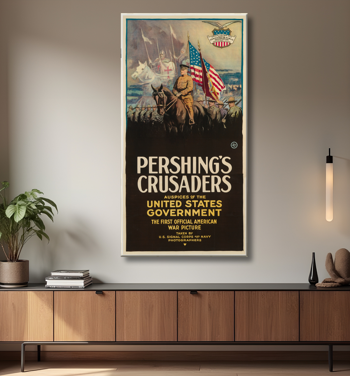 Affiche encadrée haut de gamme fine art fabriquée en France ou toile d’art. Jean-Joseph Pershing...