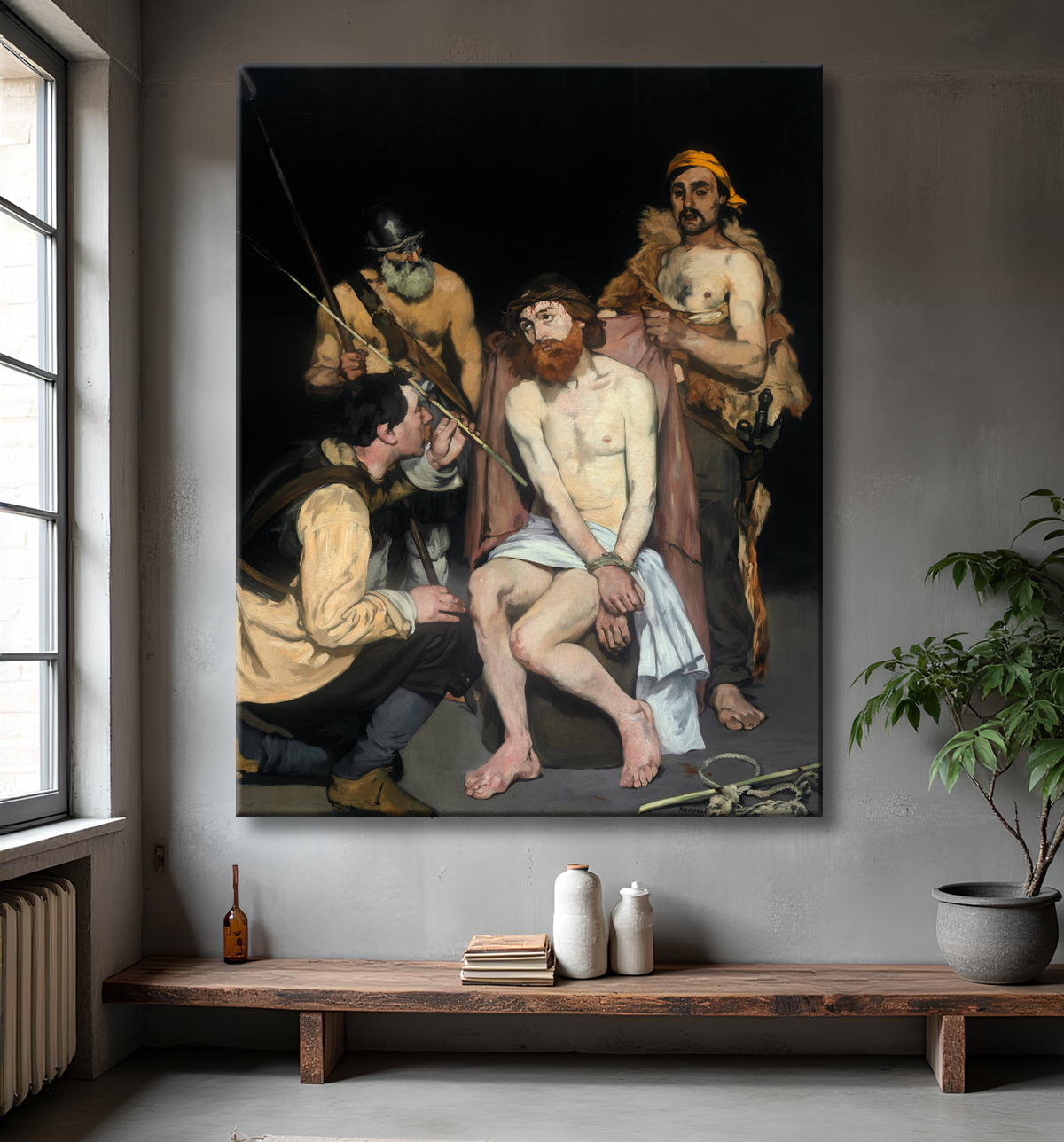 Impression haut de gamme made in France sur toile fine art ou poster encadré. Jésus raillé par les soldats...