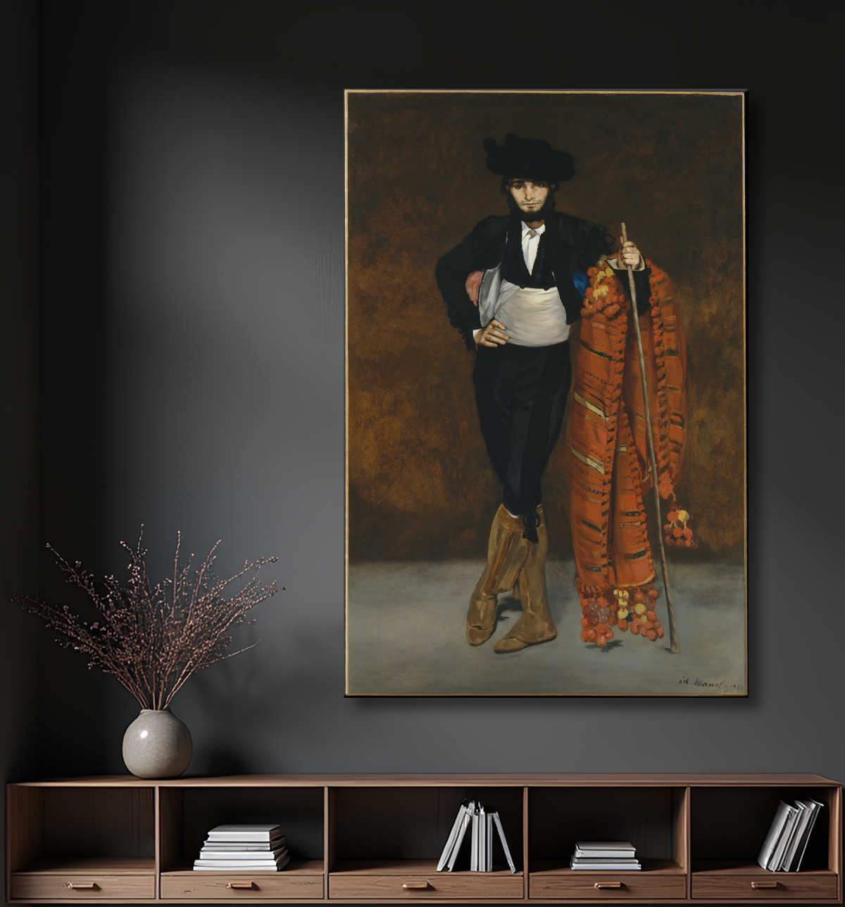 Reproduction Jeune homme en costume de majo de Edouard Manet avec decor