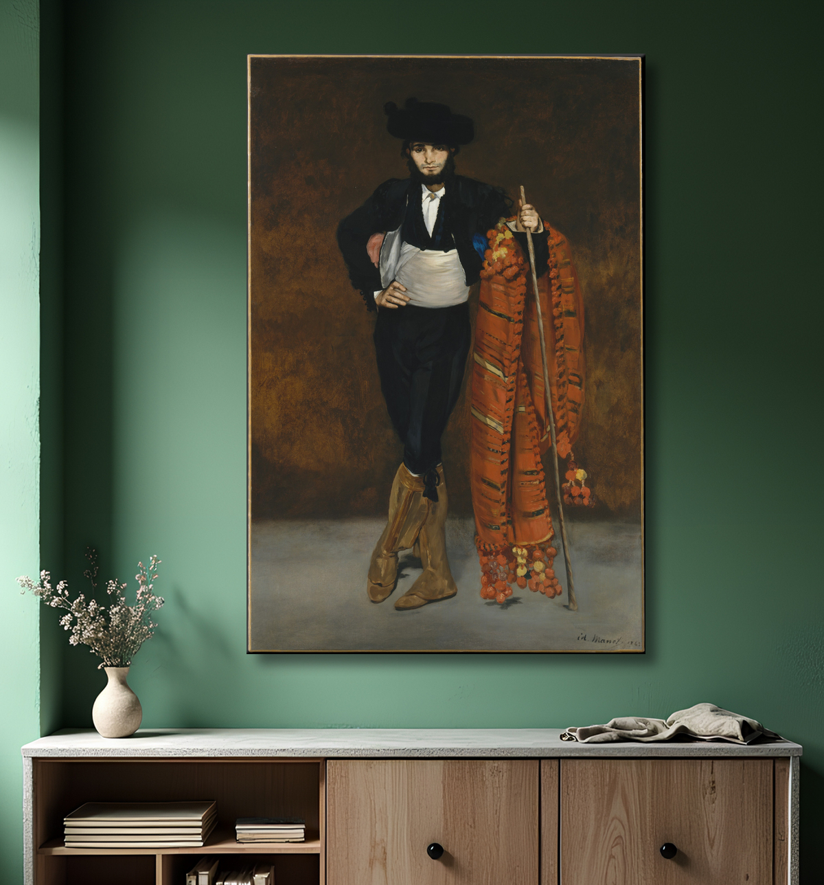 Reproduction Jeune homme en costume de majo de Edouard Manet avec decor
