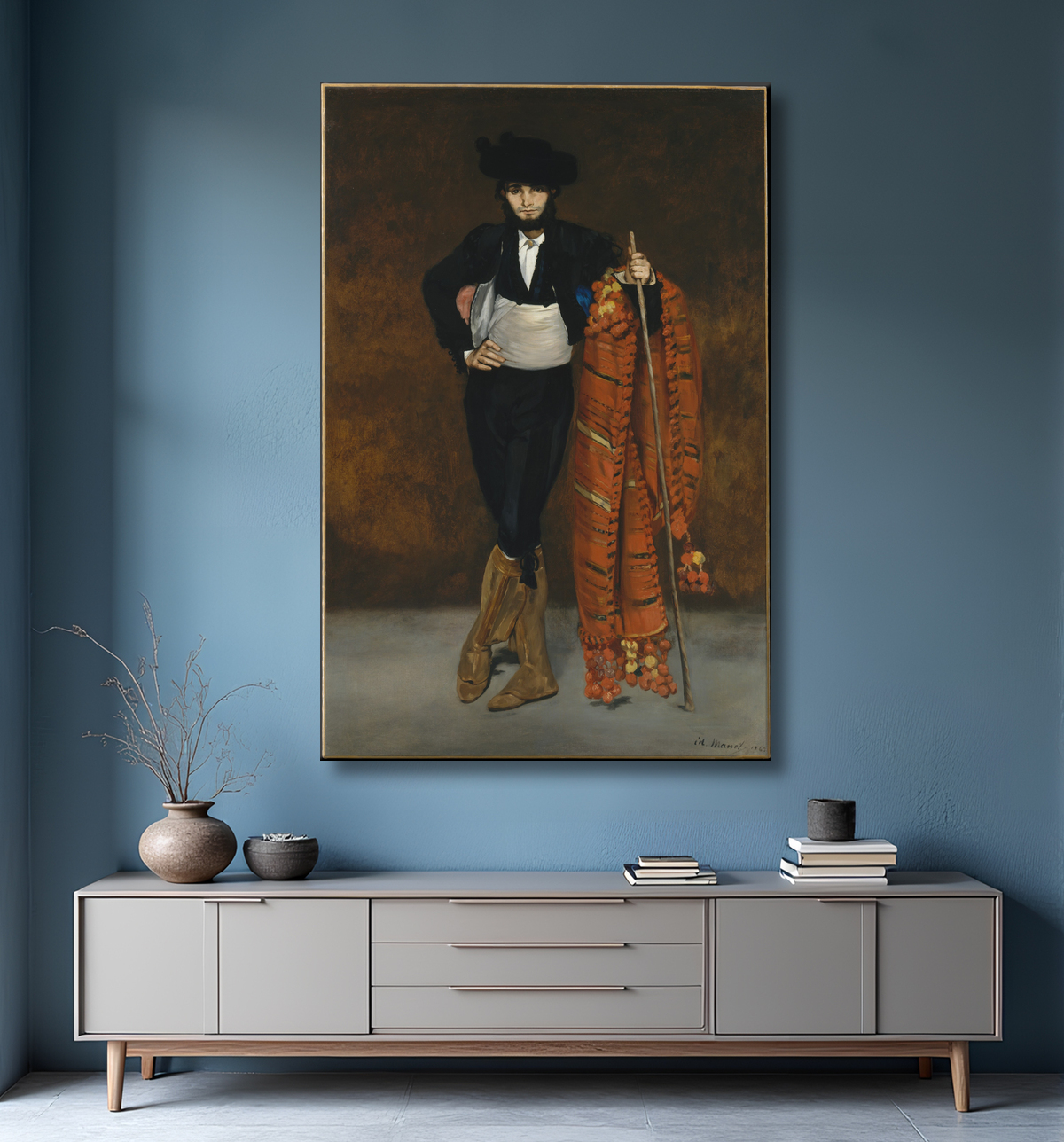 Reproduction Jeune homme en costume de majo de Edouard Manet avec decor