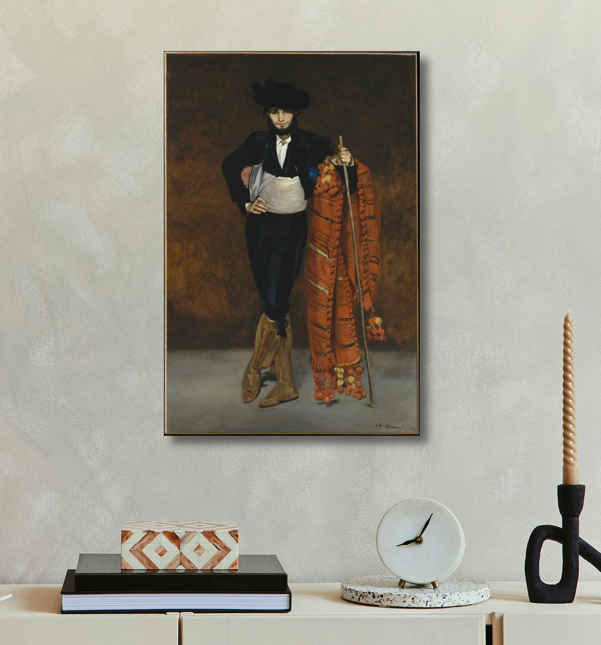 Reproduction Jeune homme en costume de majo de Edouard Manet avec decor