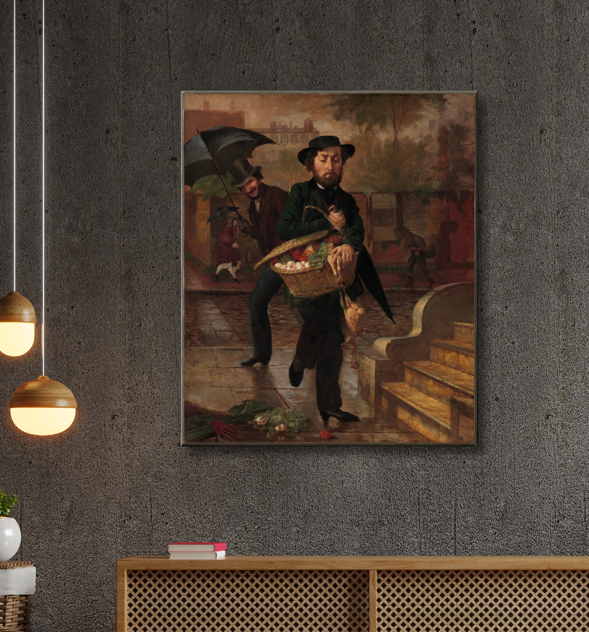 Reproduction Jeune mari : premier marketing de Lilly Martin Spencer avec decor