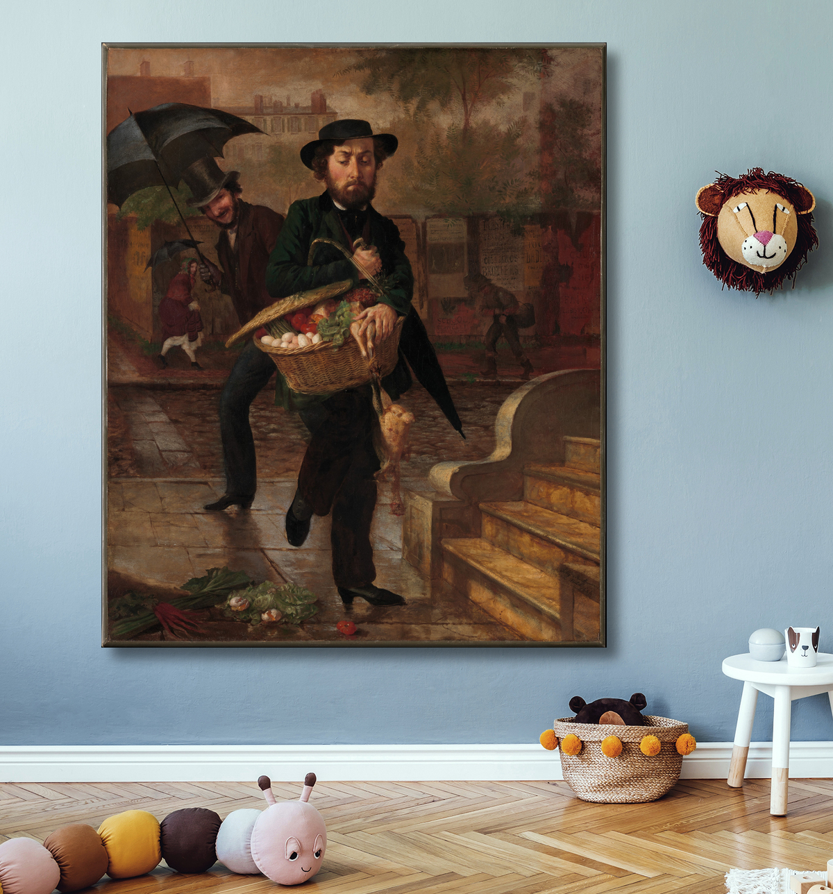 Reproduction Jeune mari : premier marketing de Lilly Martin Spencer avec decor