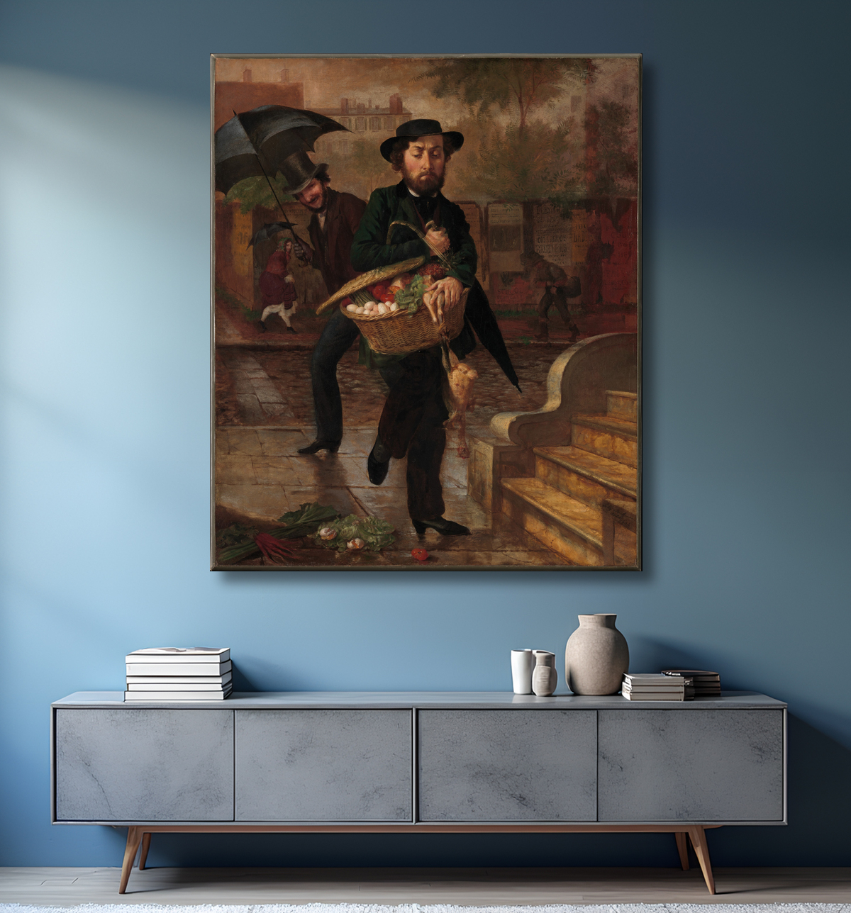 Reproduction Jeune mari : premier marketing de Lilly Martin Spencer avec decor