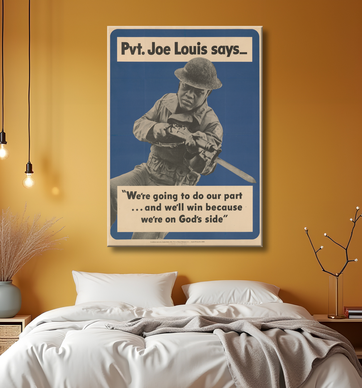 Reproduction Joe Louis Barrow de Unidentified Artist avec decor