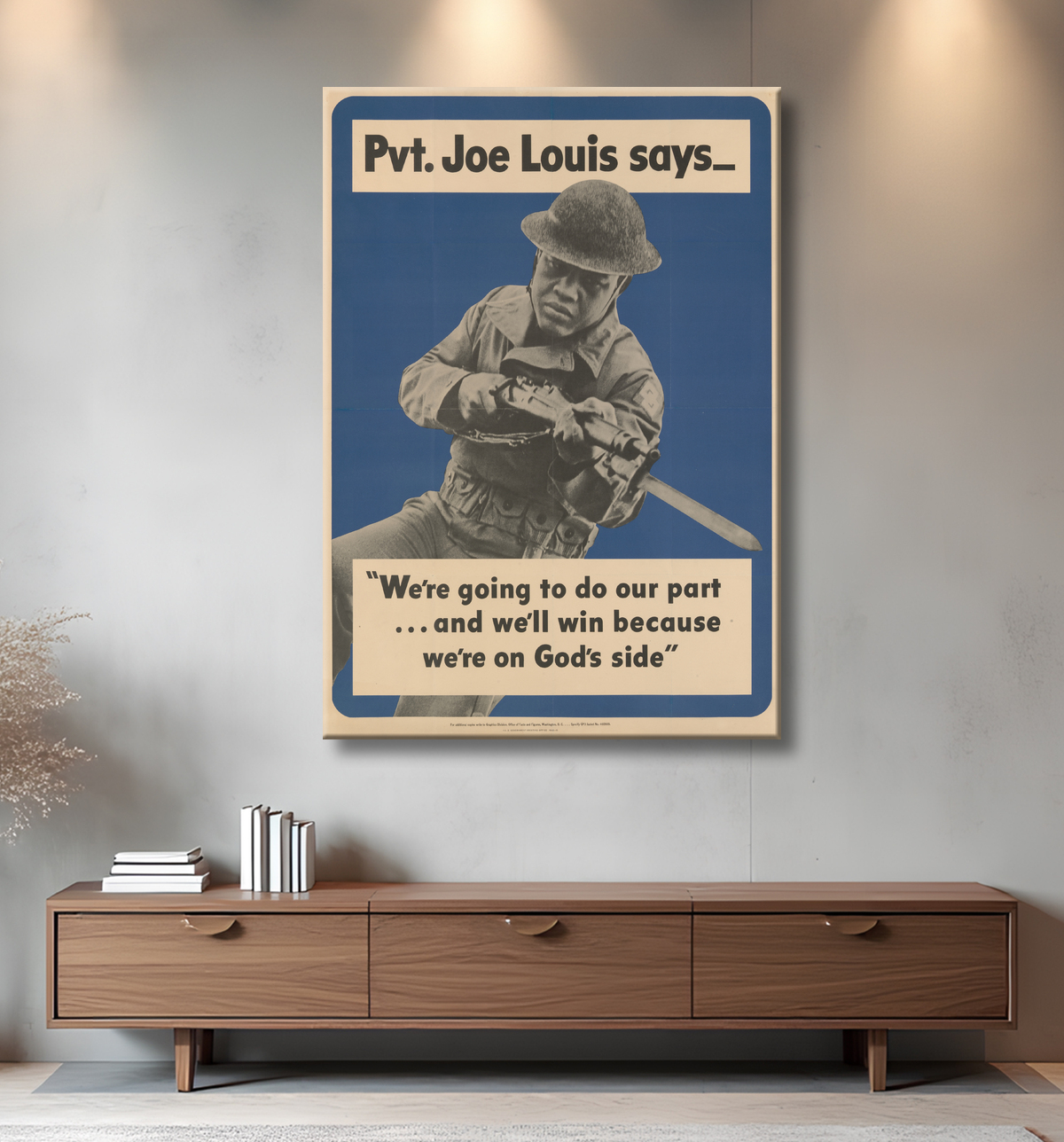 Reproduction Joe Louis Barrow de Unidentified Artist avec decor