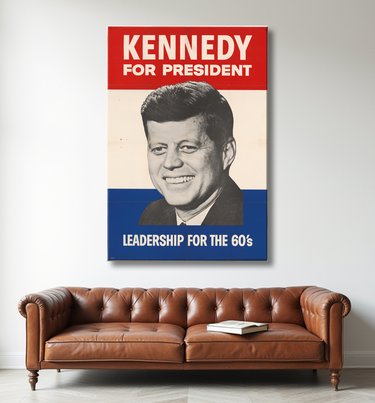 Reproduction John Fitzgerald Kennedy de Unidentified Artist avec decor