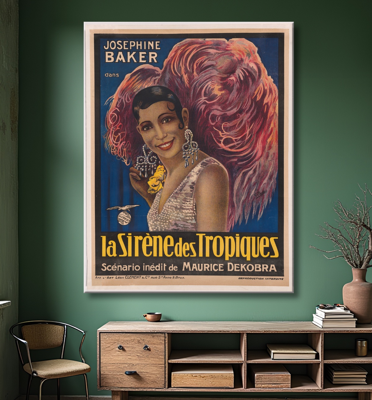 Reproduction Joséphine Baker de G. Rader avec decor