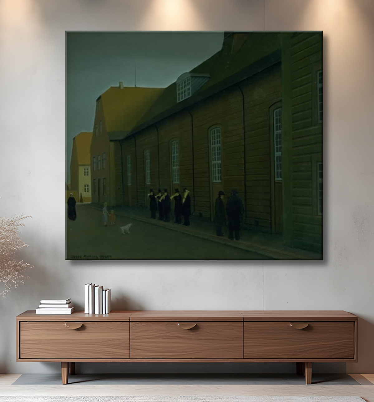 Reproduction Jouer pour annoncer une mort parmi les frères moraves de Madsen Ohlsen, Jeppe avec decor