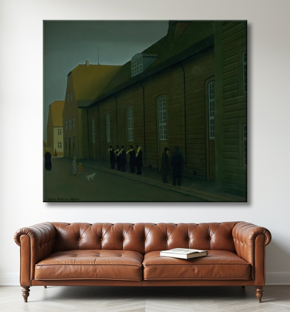 Reproduction Jouer pour annoncer une mort parmi les frères moraves de Madsen Ohlsen, Jeppe avec decor