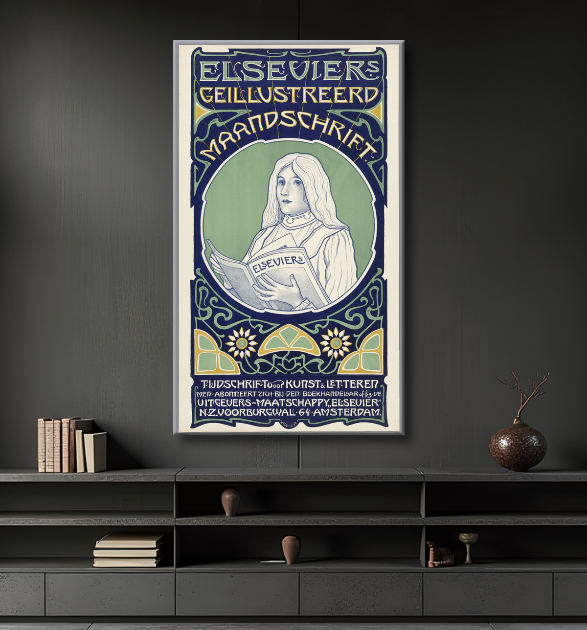 Reproduction Journal mensuel illustré d'Elsevier. Revue d'art et de littérature. de Willem Pothast avec decor
