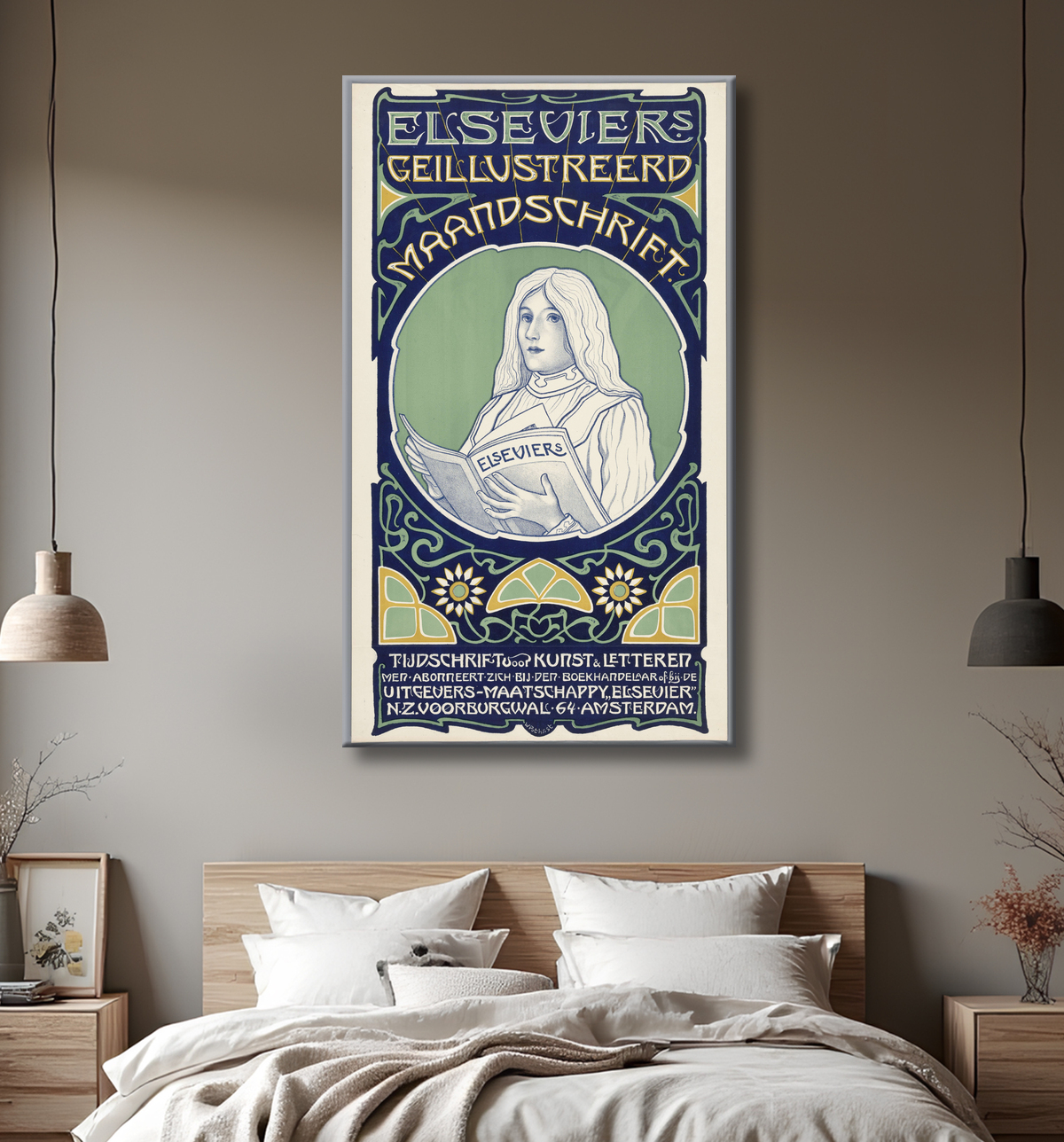 Reproduction Journal mensuel illustré d'Elsevier. Revue d'art et de littérature. de Willem Pothast avec decor