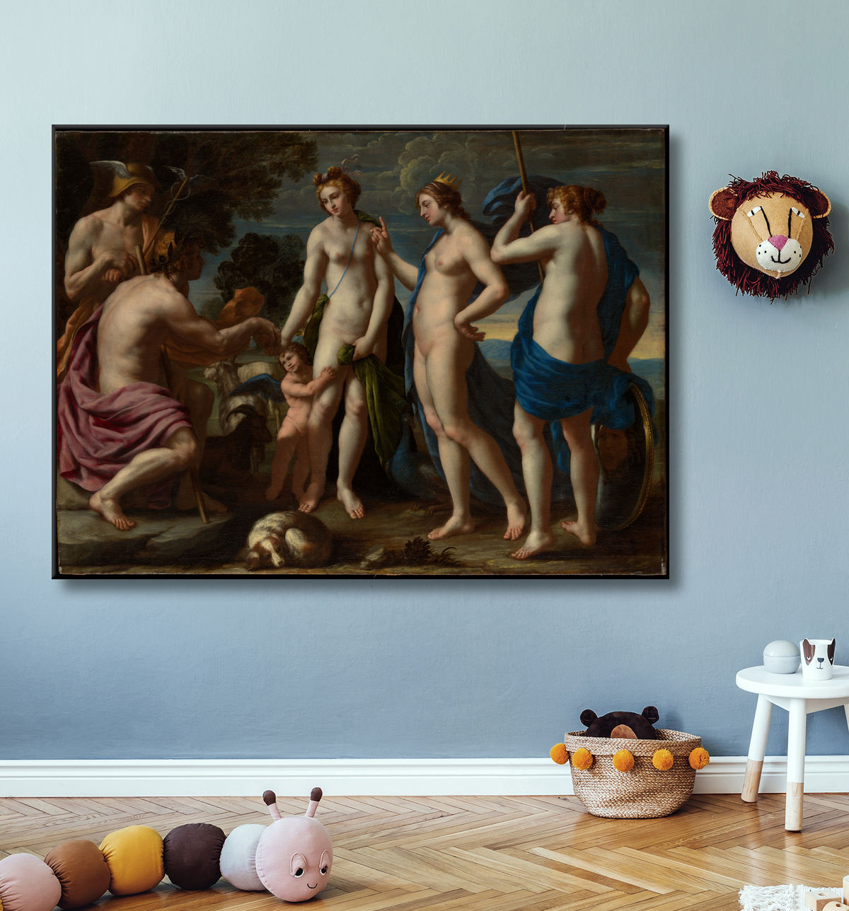 Reproduction Jugement de Paris de Alessandro Turchi avec decor