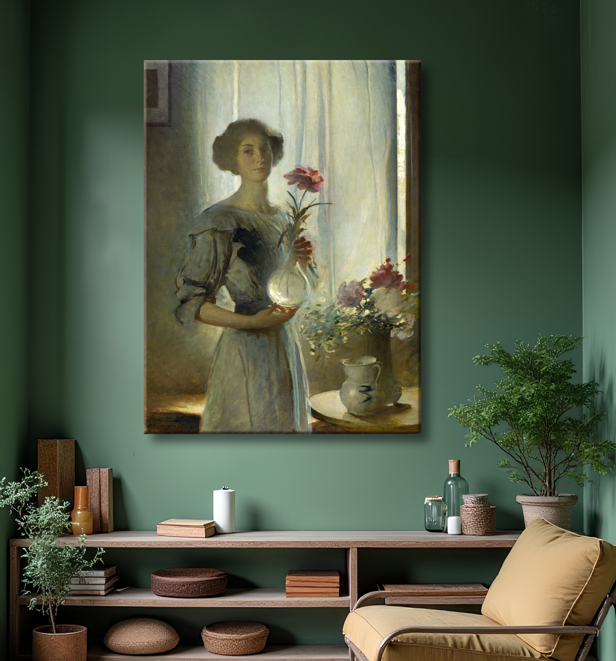 Reproduction juin de John White Alexander, born Allegheny, PA 1856-died New York City 1915 avec decor