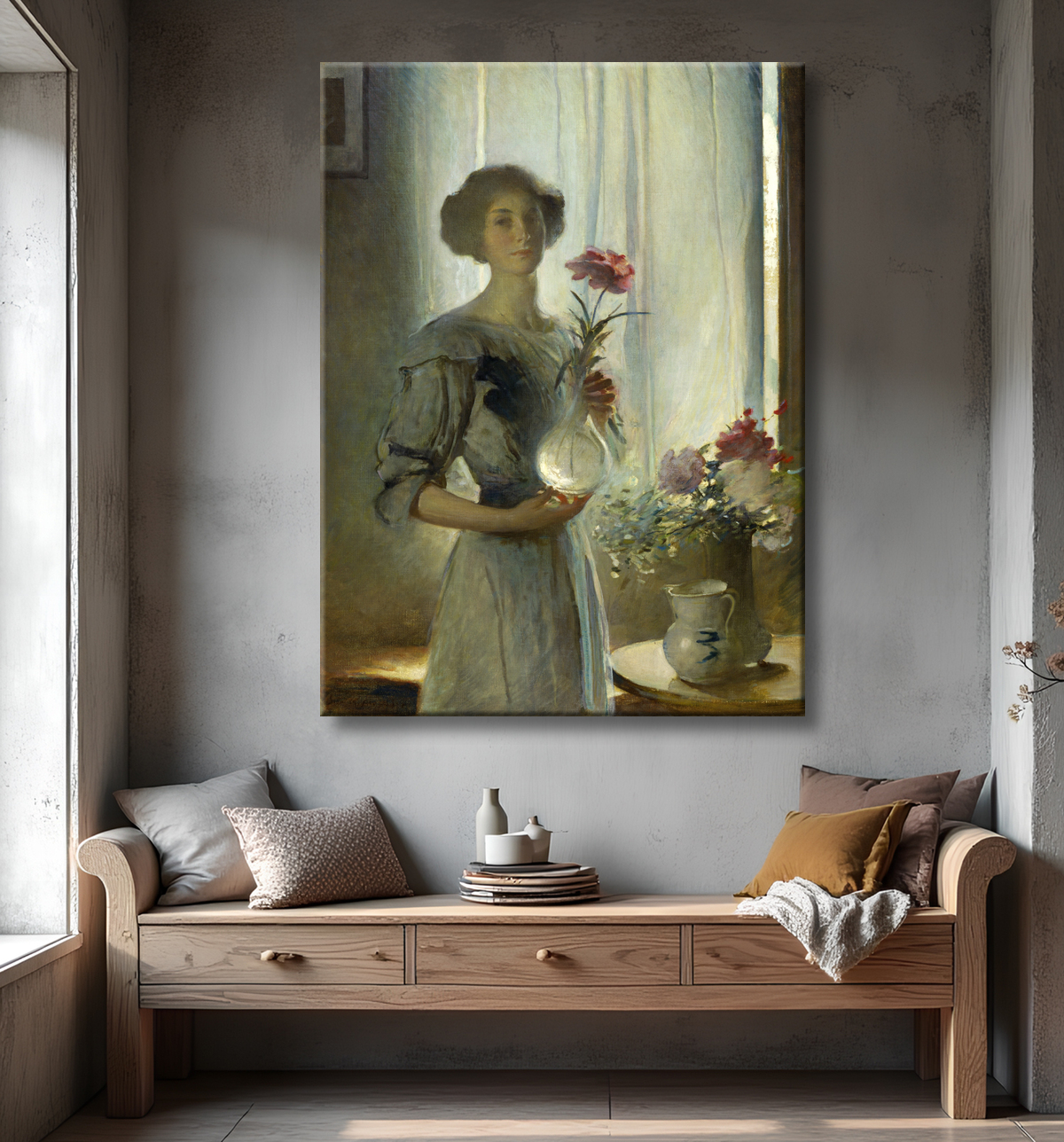 Reproduction juin de John White Alexander, born Allegheny, PA 1856-died New York City 1915 avec decor